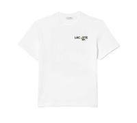 Lacoste Mens Back Print Heavy Cotton T-Shirt - White - XL - White