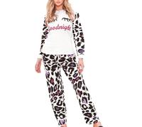 A2Z Ladies Cute 2 Piece Pyjama Set Loungewear Soft Cotton - PJS 154 White Ladies XL
