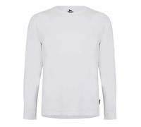 (XL, White) Lonsdale Mens Plain Crew Neck Long-Sleeved T-Shirt