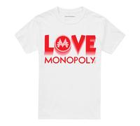 (XL, White) Monopoly Mens Love T-Shirt