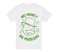 (XL, White) Monopoly Mens Mo Problems T-Shirt