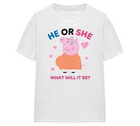 (XL, White) Peppa Pig Womens/Ladies He Or She Mummy Pig T-Shirt