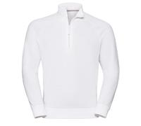 (XL, White) Russell Mens Authentic Quarter Zip Sweatshirt