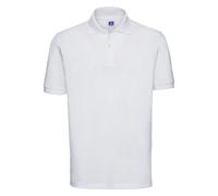 (XL, White) Russell Mens Classic Cotton Pique Polo Shirt
