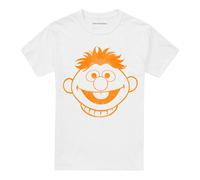 (XL, White) Sesame Street Unisex Adult Ernie Mono T-Shirt