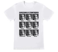 (XL, White) Star Wars Unisex Adult Expressions Of Stormtrooper T-Shirt
