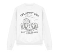 (XL, White) Yellowstone Unisex Adult Dutton Ranch Sunrise Sweatshirt