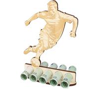XL Wooden Money Gift Football Player Gift Idea Gift Voucher Packaging Funny Gift Money Gift for Women and Men (Football)