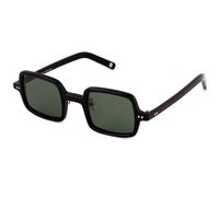 XLAB Santorini Unisex Sunglasses Acetate Black Green G15 Squared Polarized
