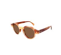 XLAB Sifno Unisex Sunglasses Acetate Honey Brown Round Polarized