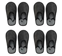Xlabor Felt Museum Slippers, Set of 4 Pairs with Elastic Band, Shoe Covers for Floor Protection Against Dirt and Scratches, Craftsman Slippers, Felt Overshoes, Lock Slippers, Dark Grey 4 Pairs Set, 36
