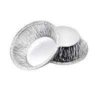 XLANDALYUEFA Aluminium Foil Baking Trays 100pcs Aluminum Foil Baking Cookie Muffin Cupcake Egg Tart Round Baking Tool Baking Cups Pie Bake Tart Pans for Cooking Baking