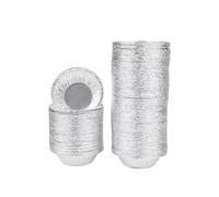XLANDALYUEFA Aluminium Foil Baking Trays 100pcs Aluminum Foil Tart Pan Mini Pot Plate Tin Pie Bake Tart Pan Tray for Cooking Baking