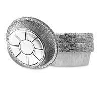 XLANDALYUEFA Aluminium Foil Baking Trays 50pcs Aluminum Foil Tin Box Air Fryer Paper Liner Steaming Basket Kitchen Tool BBQ Drip Pan Tray for Cooking Baking(6 Inch)