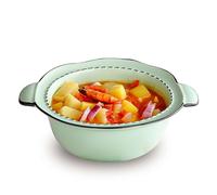 XLANDALYUEFA Ceramic Instant Noodle Bowl,Ceramic Bowl with Handle,Ramen Bowl Ceramic,Large Udon Noodle Bowl,Microwave Soup Bowl Oven(Green)