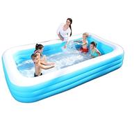 XLANDALYUEFA Inflatable Pools, Family Swimming Pool Paddling Pool Large Oval Private Pool Outdoor Gardens Bracket Thickening Summer Summer Paddling Pool