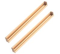 XLANDALYUEFA Recessed Pulls,2 Pcs Flush Sliding Door Pull Gold Handles Square Aluminum Alloy Drawer Knob with Screws Levers(Total Length 900Mm)