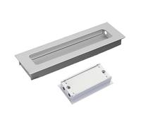 XLANDALYUEFA Recessed Pulls,2X, Invisible Handles Drawer Handle Aluminum Profile, for Floor Cupboard Cabinet(B1,Hole Distance 128mm)