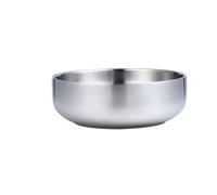 XLANDALYUEFA Stainless Steel Double Layer Soup Bowl Thickened Noodle Rice Household Kitchen Tableware(15CM)