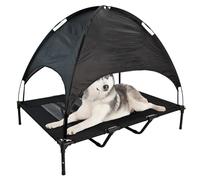 Easipet Elevated Dog Bed with Canopy, Oxford 600D Material, Black, XLarge 122 x 91 x 108 cm