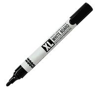 XLarge Dry Erase Marker Pens, BLACK, Bullet Tip, Pack of 1, Whiteboard Markers, Dry Wipe Pens, Ideal for School Office Home Use, iZOFAX Black Ball Pen