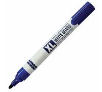 XLarge Dry Erase Marker Pens, BLUE, Bullet Tip, Pack of 1, Whiteboard Markers, Dry Wipe Pens, Ideal for School Office Home Use, iZOFAX Black Ball Pen