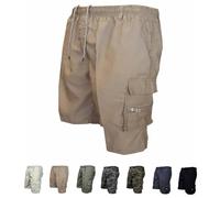 XLATD Men's Zipper Pockets Hiking Athletic Running Shorts,Durable Stretch Quick Dry Shorts with 4 Pockets (A,3XL)