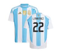 (XLB) 2024-2025 Argentina Home Shirt (Kids) (L.MARTINEZ 22)