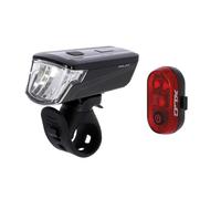 XLC 30-Lux Battery Bike Lights Set Accu Front And Rear Light Bicycle Light