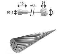 Xlc Br-x86 Double Head Brake Cable 1.5 x 3000 mm Silver