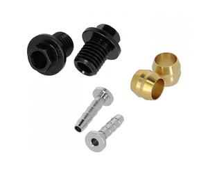 XLC Ovalillos/pins/nuts kit for disc brake hose compatible with SHIMANO SM-BH90