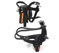 XLC PD-R01 Road 9/16" Platform Bike Pedals with Toe Strap
