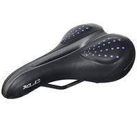 XLC Trekking saddle Globetrotter, Black, Gel Cushioning, Unisex, includes Rain Cover