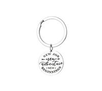 XLCTT New Job Gift New Beginnings Keychain Congratulations On Your New Job Good Luck Keychain Coworker Colleague Leaving Gift, New Job, Medium