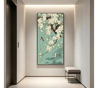 XLDBDLA Large abstract Art Canvas Plum Prints Vintage Posters,for Decoration Living Room Offices Wall Decor(70x140cm/Frameless)