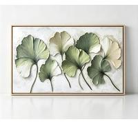 XLDBDLA Large scale Modern Minimalist Canvas Prints, Ginkgo Leaf Themed Decorative Art Poster-for Hallway Bedroom Decor(50x100cm/Frameless)