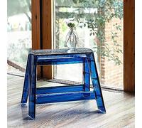 XLDZ Acrylic Folding Portable Step Ladder, Step Stools for Adults, 1 Step Adults, Small Chair, Transparent Stool for Indoor Outdoor Library Kitchen(Blue)