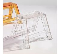 XLDZ Acrylic Folding Portable Step Ladder, Step Stools for Adults, 1 Step Adults, Small Chair, Transparent Stool for Indoor Outdoor Library Kitchen(Transparent)