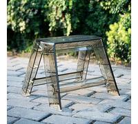 XLDZ Acrylic Folding Portable Step Ladder, Step Stools for Adults, 1 Step Adults, Small Chair, Transparent Stool for Indoor Outdoor Library Kitchen(Brown)