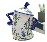 XLDZ Chic Kitchen Canisters Set: Decorative Storage Jars for Sugar, Coffee, Tea with Airtight Lids - for Kitchen Organization(Blue)