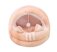 XLDZ Cozy Round Plush Pet Bed For Cats & Small Dogs - Thickened Lining, Easy To Clean, Versatile Use(PK,Log)