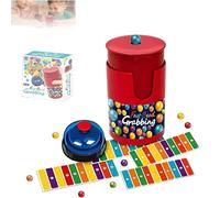 XLDZR Match Color Bingo Game Set, Color Recognition, and Hand-Eye Coordination, 0 Beads & 6 Code Cards, 1 Bell & Bead Can, for Group Party and Family 2-4 Players(1pcs)