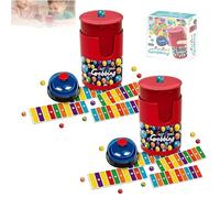 XLDZR Match Color Bingo Game Set, Color Recognition, and Hand-Eye Coordination, 0 Beads & 6 Code Cards, 1 Bell & Bead Can, for Group Party and Family 2-4 Players(2pcs)