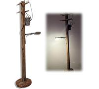 XLDZR Streetlight Lamp for Desk Table or Diorama,Handmade Funny Unique Industrial Decors,DIY Model Accessory, Vintage Mini Outdoor Street Post