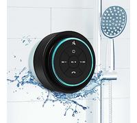 Xleader Pro Shower Speaker (Upgraded) Certified IPX7 Waterproof Bluetooth Speaker, 8W Crystal Sound&Rich Bass, 15H Playtime, with Suction Cup&Silicone Lanyard, SoundAngel Mate(2 Gen) Blue