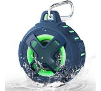 Xleader X8(2nd Gen) Bluetooth Speaker, Shower Speaker, Certified IP67 Waterproof, Silicone Case, 10W Crystal Sound & Deep Bass, 24H Playtime, Small Portable, Clip, for Beach Kayak Camping Gifts, Blue