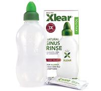 Xlear Natural Xylitol Nasal Irrigation System with 6 Saline Packets and 1 Sinus Rinse Bottle - Nose Cleaner (Pack of 3)