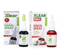 Xlear Natural Xylitol Nasal Spray, Regular and Max Bundle, Stronger with Capsicum, 1.5 fl oz (Pack of 2)