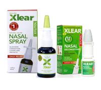 Xlear Natural Xylitol Nasal Spray Regular and Oxymetazoline Bundle (Pack of 2)