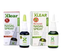 Xlear Natural Xylitol Nasal Spray, Regular and Rescue Bundle, Gentle Herbal Formula with Oregano, Tea Tree, Eucalyptus, Parsley, 1.5 fl oz (Pack of 2)